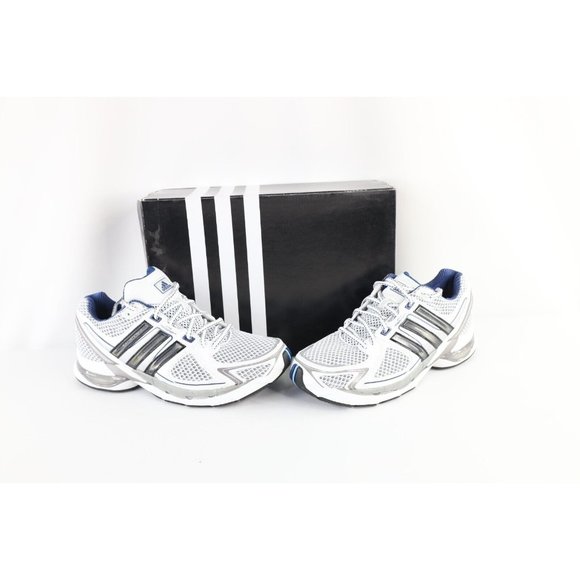 NOS Vtg Adidas Salvation 2 Gym Jogging Running Shoes White Blue Mens Size 9.5 main image 4